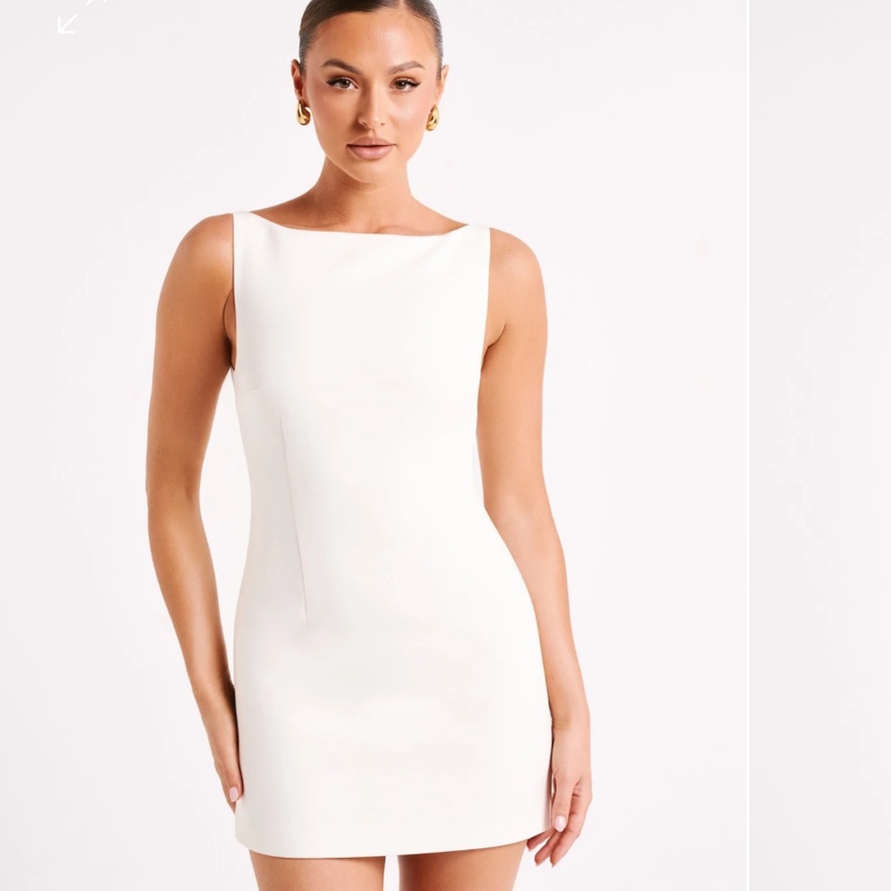 Meshki Angela Suiting Mini Dress Ivory